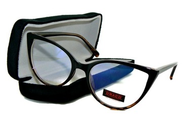 ЖЕНСКИЕ ПРОЗРАЧНЫЕ ОЧКИ С ПРОЗРАЧНЫМ ПРОЗРАЧНЫМ ОБРАЗОМ В ЧЕХОЛЕ