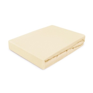 Prześcieradło jersey z gumką 60x120 Kremowe