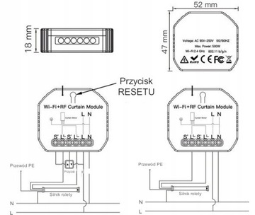 Универсальный контроллер рольставен с процентной регулировкой ZIGBEE RF TUYA