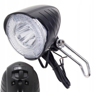 X-light lampka dynamo 1W 80Lm LED widelec lampa z włącznikiem prądnica