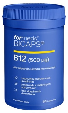 ForMeds Bicaps WITAMINA B-12 METYLOKOBALAMINA B12 Czerwone krwinki Energia