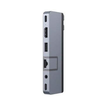 Концентратор USB-C «7-в-2», серый HDMI/RJ45