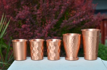 Антибактериальная медная кружка, ЦВЕТОЧНЫЙ УЗОР