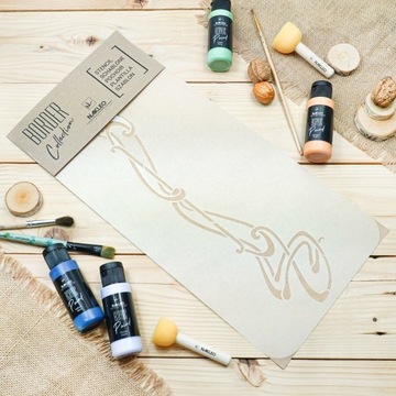 ШАБЛОН ЖИВОПИСИ / 21x45см / СЕЦЕССИОННЫЙ ОРНАМЕНТ #1