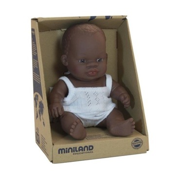 MINILAND LALKA BOBAS DZIEWCZYNKA AFRYKANKA, 21 cm