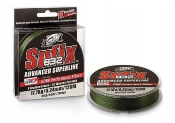 Sufix Gore 832 Low Vis Green 0,13mm 120m