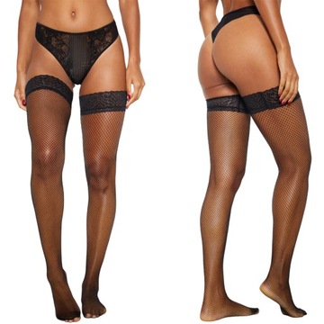 SEKSOWNE WYSOKIE SAMONOŚNE POŃCZOCHY DAMSKIE KABARETKI SLIKONOWE PASKI