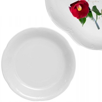 Talerz deserowy Chodzież Kamelia 17 cm biały