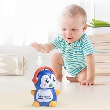 СЕНСОРНАЯ ЕЗДА PUSH DRIVE BABY PENGUIN, ЦВЕТНАЯ