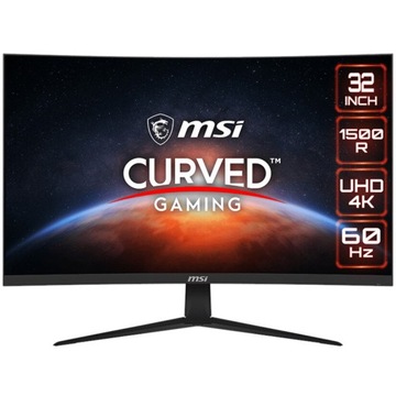 Изогнутый монитор 31,5 дюйма MSI G321CUV|3840x2160 (4K)|60 Гц|4 мс|1500R|ВА|16:9