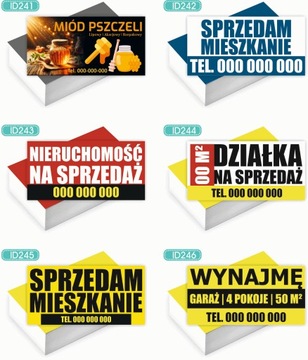 Wizytówki firmowe 100szt SZEREG WZORÓW do wyboru NIERUCHOMOŚĆ NA SPRZEDAŻ