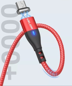 МАГНИТНЫЙ КАБЕЛЬ 1М БЫСТРАЯ ЗАРЯДКА 3А USB C