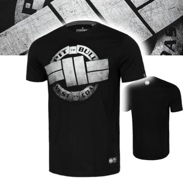 PITBULL WEST COAST T-SHIRT KOSZULKA MĘSKA BAWEŁNA STEEL LOGO CZARNA M