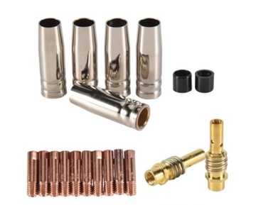 Zestaw części do uchwytu spawalniczego MB15 końcówki prądowe 0,8mm
