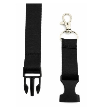 Ремешок на шею Ремешок для идентификации ключей телефона Универсальный черный 52см