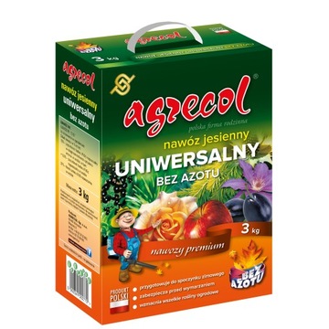 Nawóz jesienny uniwersalny bez azotu 3kg AGRECOL