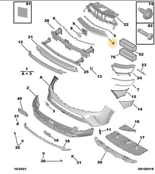 ATRAPA GRILL ZDERZAKA PRZÓD OPEL MOKKA II 20-