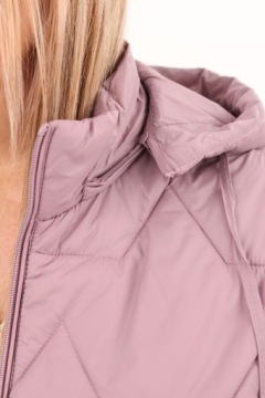 ЖИЛЕТ ЖЕНСКИЙ ПРОЗРАЧНЫЙ С КАПЮШОНОМ, БОЛЬШИЕ РАЗМЕРЫ, СТЕГАНЫЙ ЖИЛЕТ