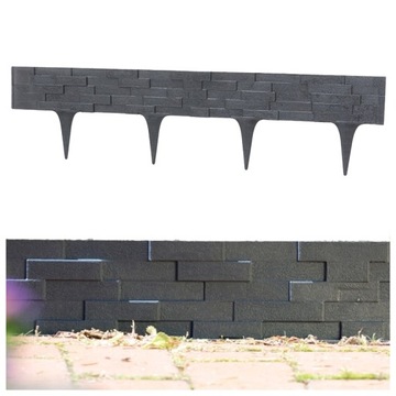 Palisada płotek STONE ANTRACYTOWY, dekoracja