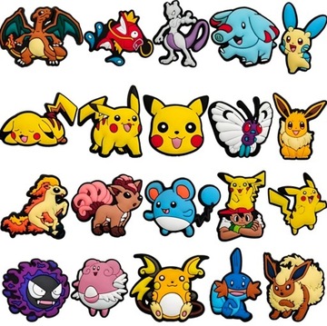 20 ШТ. БУЛАВКИ CROCS POKEMON PIKACHU