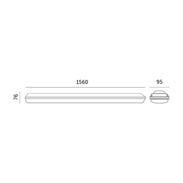 Naświetlacz hermetyczny LED 156cm 80W 4000K do warsztatu 150Lm/W