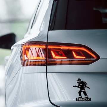 Автомобильная наклейка ПОЖАРНЫЙ ПОЖАРНАЯ ДЕПАРТАМЕНТ - размер 14х10 см Однотонная