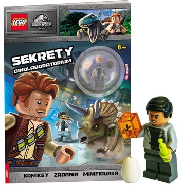 LEGO Jurassic World Sekrety dinolaboratorium książka + DOKTOR WU - KD