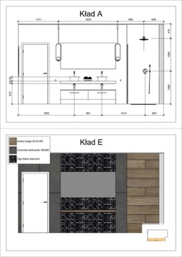 3D дизайн ванной комнаты + расчет стоимости + технический чертеж