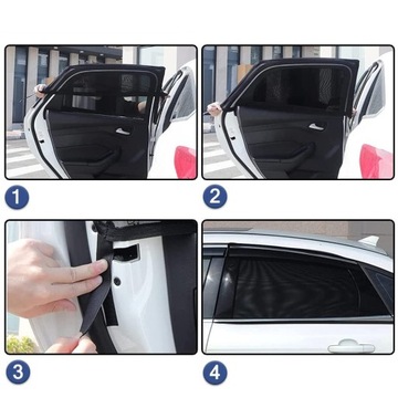 2 шт. ЗАДНЕЕ ОКНО АВТОМОБИЛЯ СОЛНЦЕЗАЩИТНЫЙ КОЗЫРЕК ПРОТИВОМОСКИТНАЯ СЕТКА