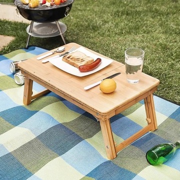 Регулируемый столик для ноутбука с деревянной подставкой