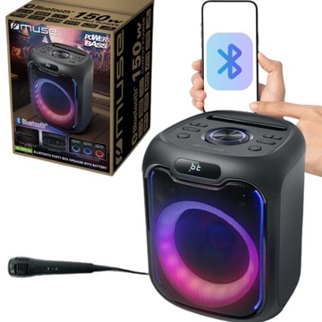 GŁOŚNIK IMPREZOWY MUSE M-1803 DJ BLUETOOTH + MIKROFON