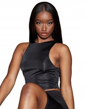 S72484 MISSGUIDED PLUS__MR6 CZARNY KRÓTKI TOP__54