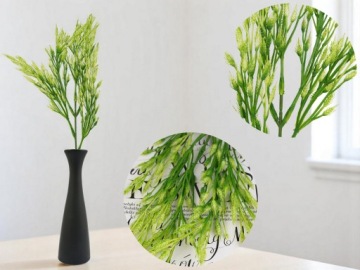 BOHO GAŁĄZKA ZIELONA DODATEK DO STROIKÓW BUKIETÓW 47cm DŁUGA ROŚLINA