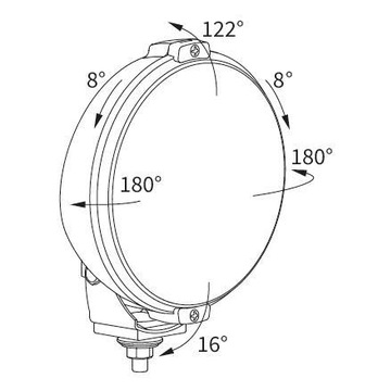 Прожектор галогенный 152мм синий TIR BUS грузовик OBA