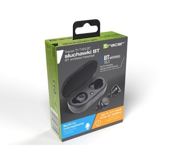 Наушники-вкладыши Tracer T1 TWS Bluetooth Черные беспроводные