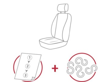 Коврики PRO передний комплект, красный Fiat