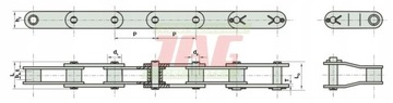 Łańcuch podajnika pochyłego 676597 Claas