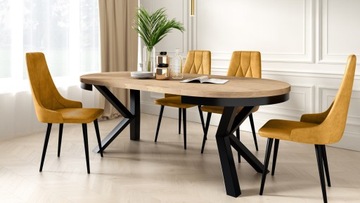 Стол промышленный круглый раздвижной LOFT 100/180