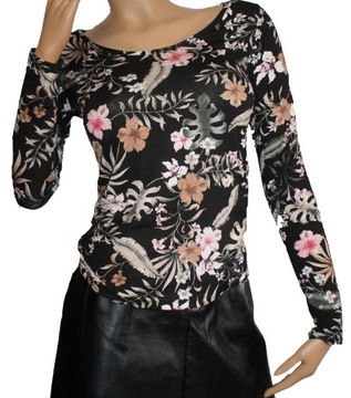 TEZENIS bluzka nero st. flowers S/36
