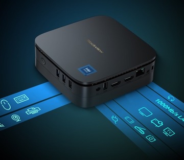 Мини-ПК Компьютер 16 ГБ + 1 ТБ 12-го поколения Windows 11 Pro 4K