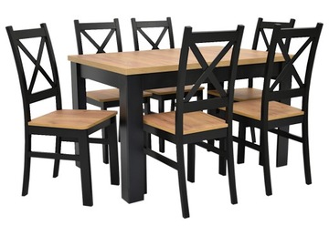 Nowoczesny komplet do kuchni stół i 6 krzeseł NOWE