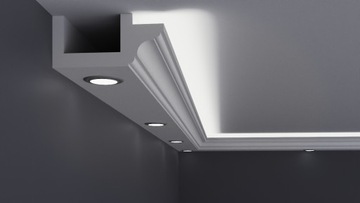 галогенный карниз, подвесной потолок, светодиод