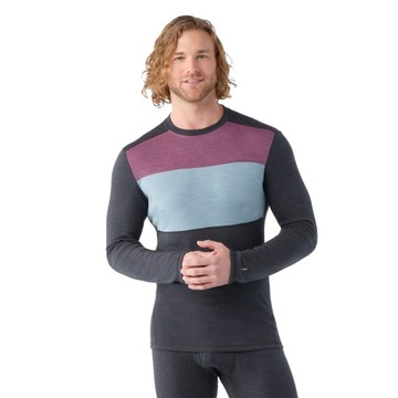 Мужская термоактивная куртка с длинным рукавом Smartwool Thermal Merino Baselayer Colorblock