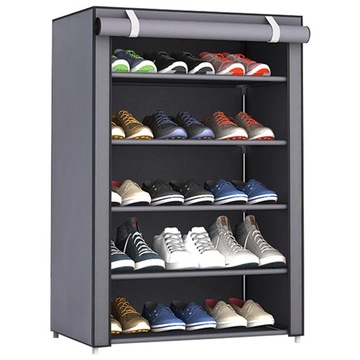 SZAFA NA BUTY TEKSTYLNA MATERIAŁOWA SKŁADANA ORGANIZER GARDEROBA 5X PÓŁKA