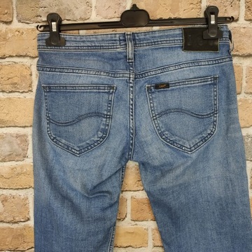 Lee LYNN CAPRI jeansowe SPODENKI 3/4 Niski stan W28
