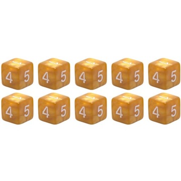 ZESTAW 10 KOSTEK K6 RPG ZŁOTO SMOKA KOŚĆ 1,6 CM