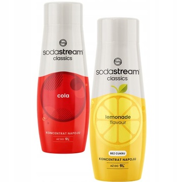 SODASTREAM Koncentrat zestaw COLA + LEMONIADA bez cukru