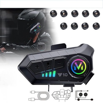 МОТОЦИКЛОВЫЕ НАУШНИКИ BT 5.3 БЕСПРОВОДНОЙ ВЫЗОВ ДЛЯ ШЛЕМА ВОДОНЕПРОНИЦАЕМЫЙ