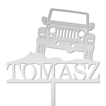 TOPPER OFF ROAD TERENÓWKA URODZINY NA TORT SREBRNY