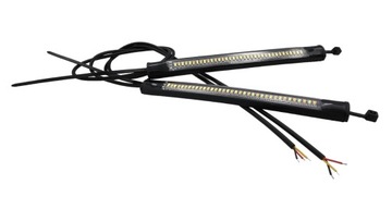 2W1 DRL BIAŁO-ŻÓŁTE KIERUNKOWSKAZY LED DO MOTOCYKLA SKUTERA QUADA